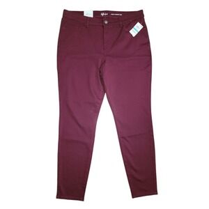 Style & Co Pants NWT New Womens Size 16 Wine Purple Curvy Skinny Leg Everyday